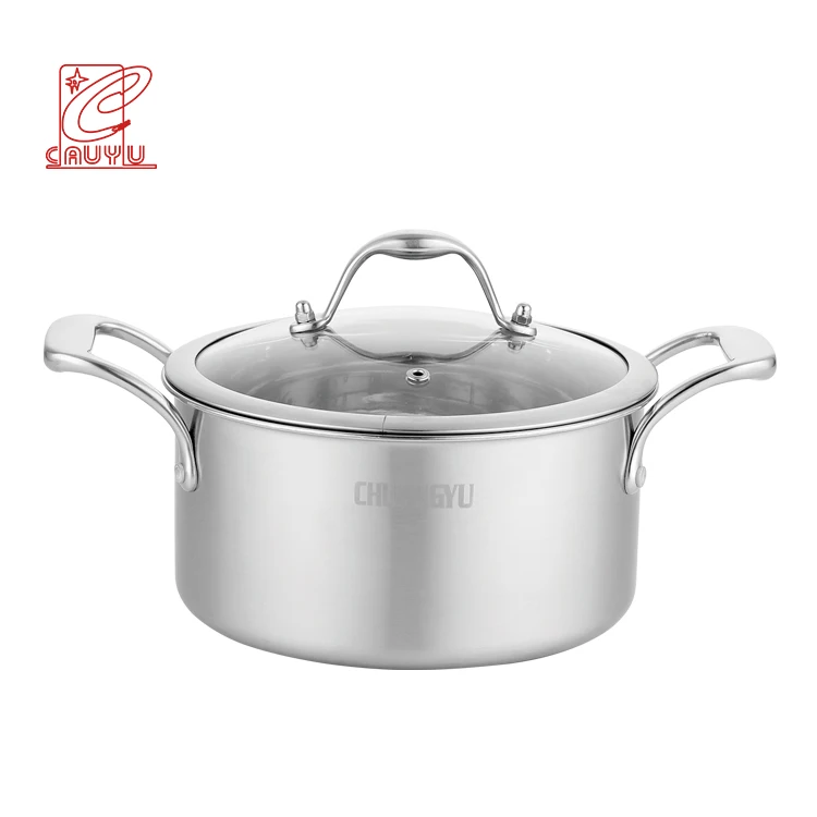 Tri-Ply Steel Happy Baron  German Cookware Set Stainless Steel Pan And Pot Set