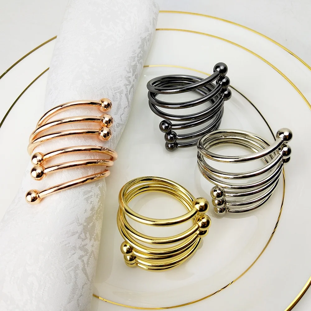 spiral gold napkin rings for wedding