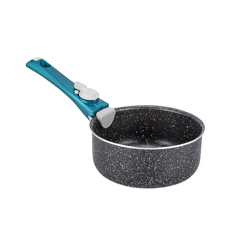 Набор посуды из прессованного алюминия со съемной ручкой и 1 ручкой для всех