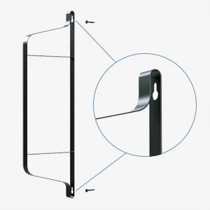 Metal rack torched color Wall mounted shelf