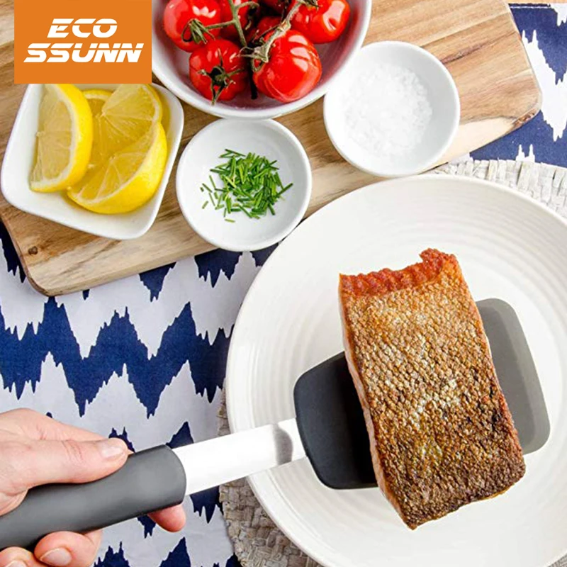 Non-Stick silicone frying cooking Kitchen cookware pizza egg fish slotted shovel Scraper turner spatula