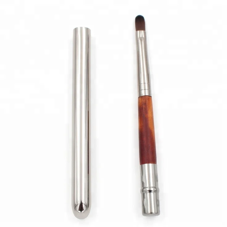 Vanson Makeup Tool High Quality Taklon Hair Portable Retractable Lip Lipstick Lipgloss Brush With Cap