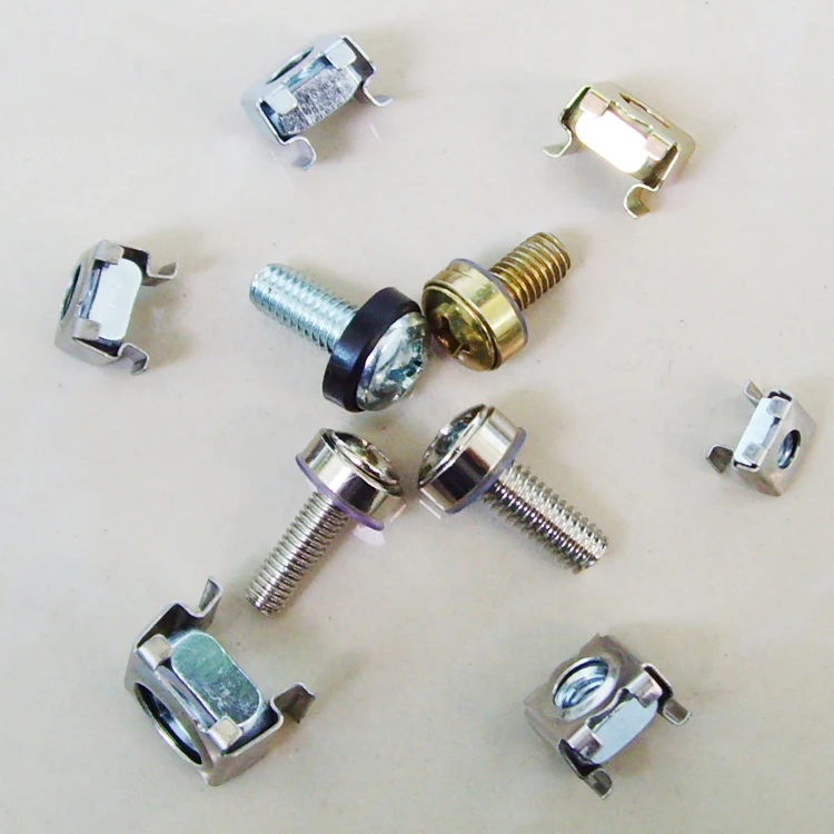 
50 Pkg M6 Mounting screws and square cage nut for server rack cabinet 