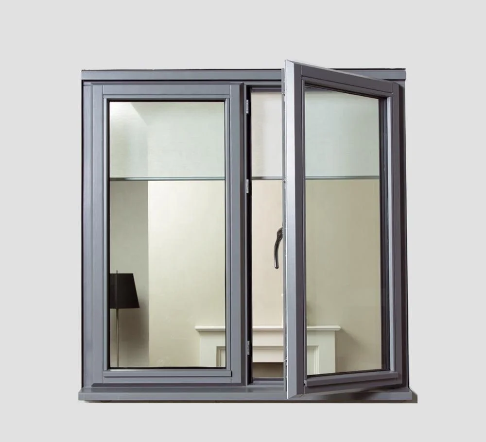 Aluminum wood grain finish teak wood window design window for mobile home