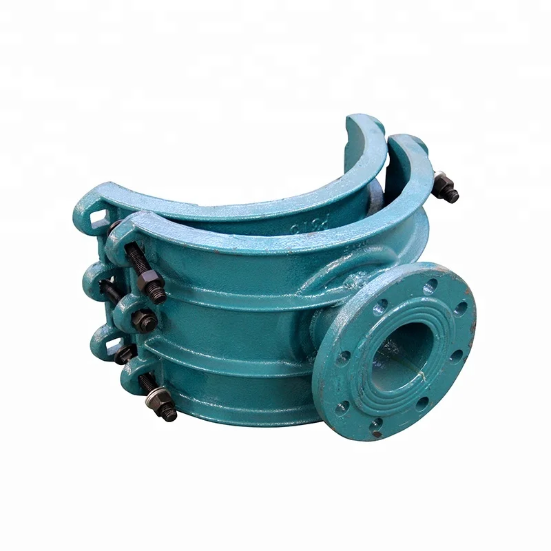 JC hot sale water pipeline flanged saddle clamps for PVC pipe coupling