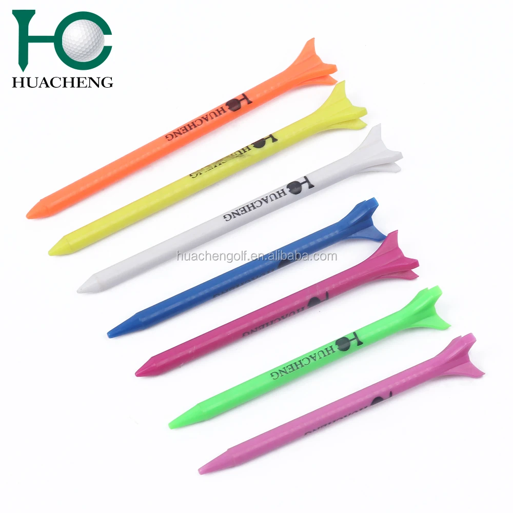 Hot sale bulk colorful plastic fly golf tees with custom logo