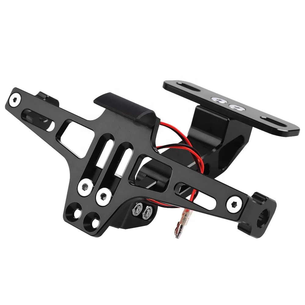 Motorcycle CNC Aluminum Alloy License Plate Holder Bracket Adjustable Angle License Number Plate for YAMHA KAWASAKI YAMAHA HONDA