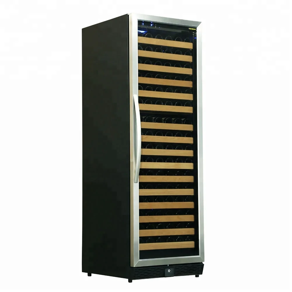 
ball bearing wooden rack humidity control led wine cooler 