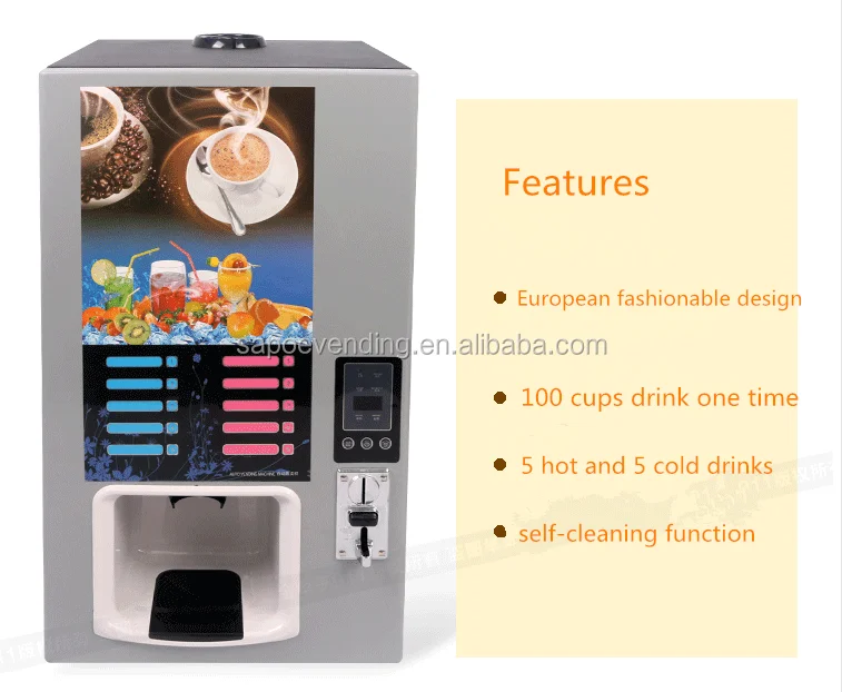 5 flavors cold protein drink dispenser protein powder coin operated protein vending machine without LCD display screen