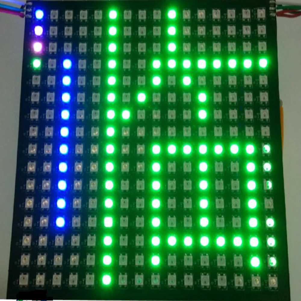 
16x16 256 pixels ws2812 flexible led matrix for display 