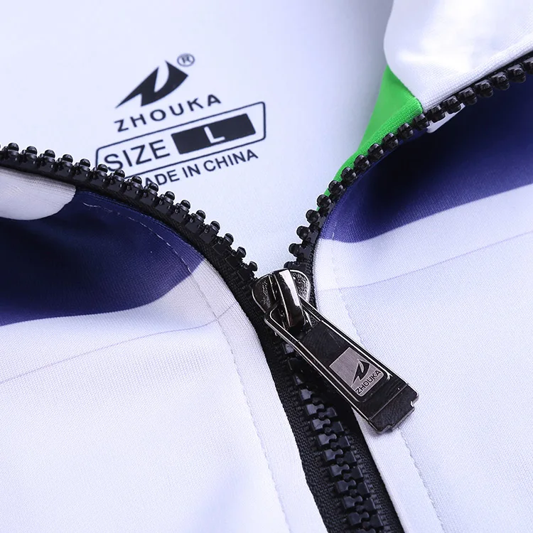 New green custom sublimation printing soccer school uniform tracksuits