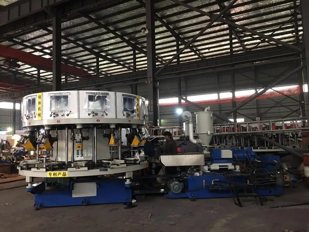 
Full automatic last turning PVC injection shoe making machine 