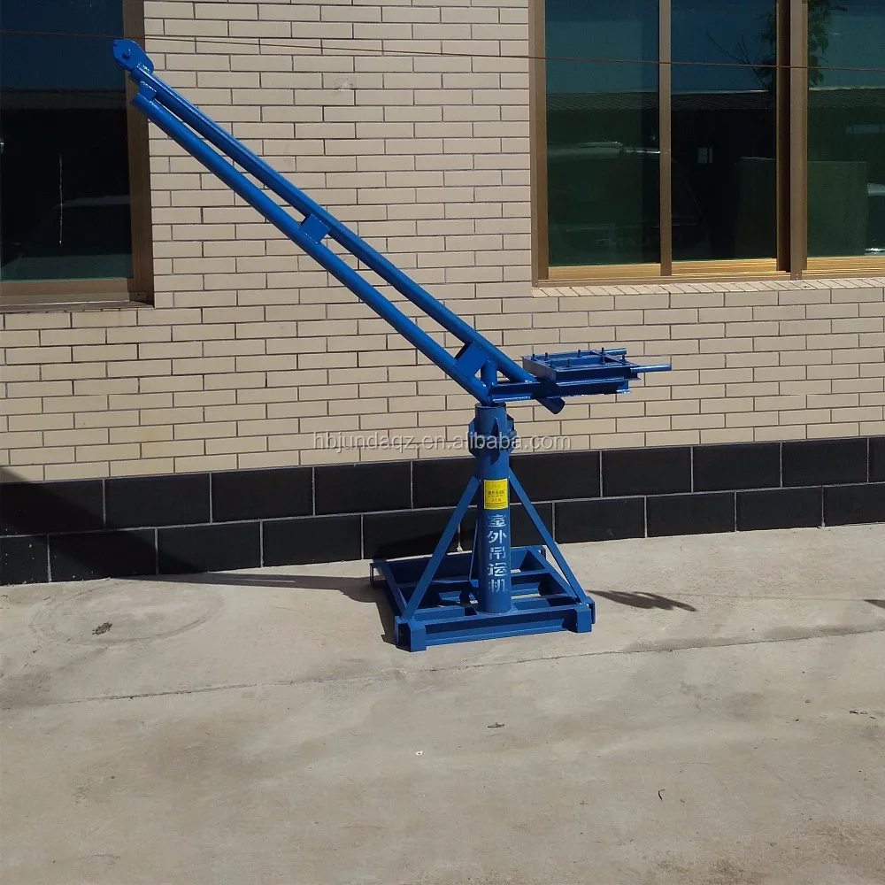 360 degree lifting machine/outdoor lifting small crane for construction hoist with remote control