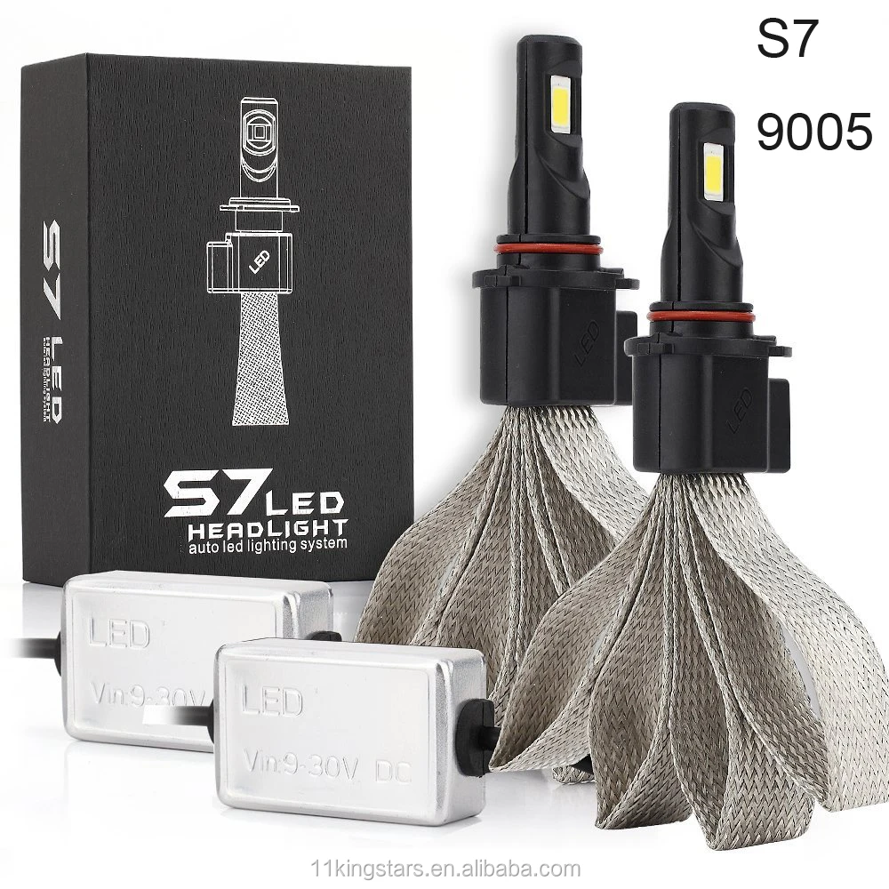 Горячие продать авто S7 светодиодные фары 6000 К 6400LM 30 Вт светодиодные лампы фар 9004 9005 9006 9007 фар