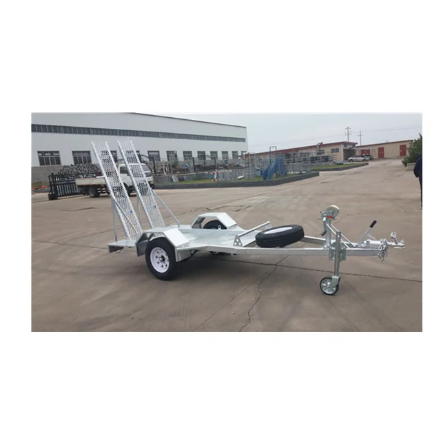 Hot dip galvanized car trailer small car trailer with ramp