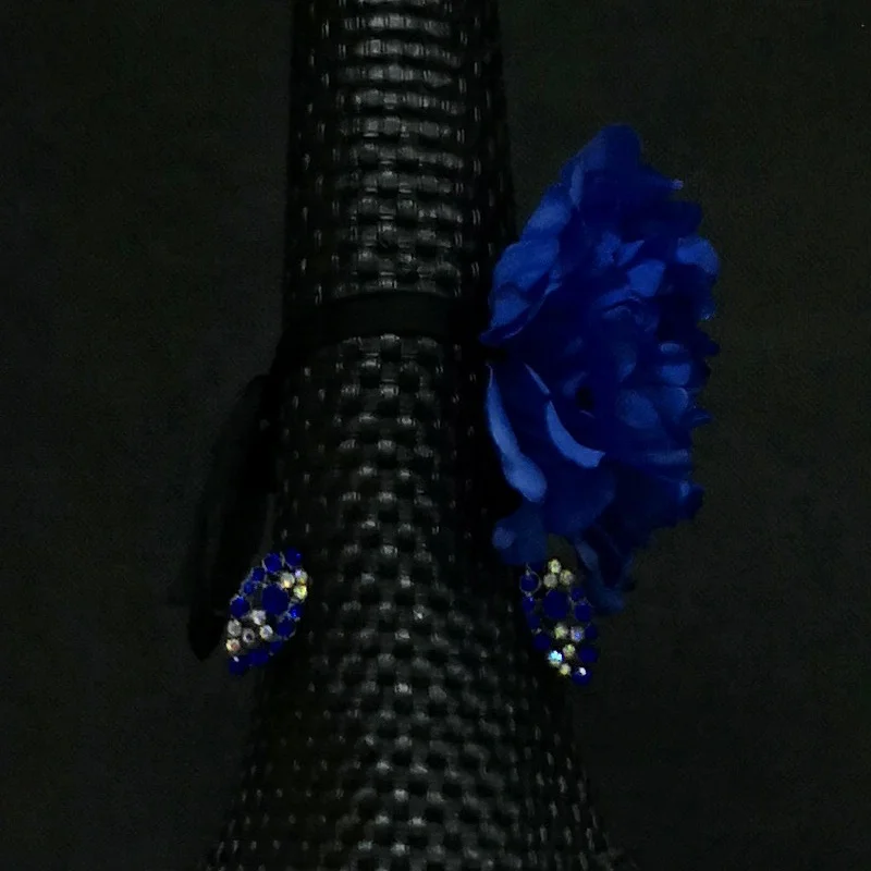 Custom made jewelry blue elegant crystals latin dance dress latin dance costume