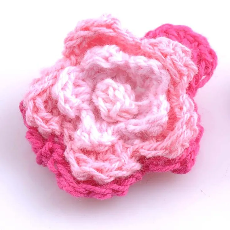 
Custom Colored Fabric Sewing Applique Handmade Crochet Flowers 
