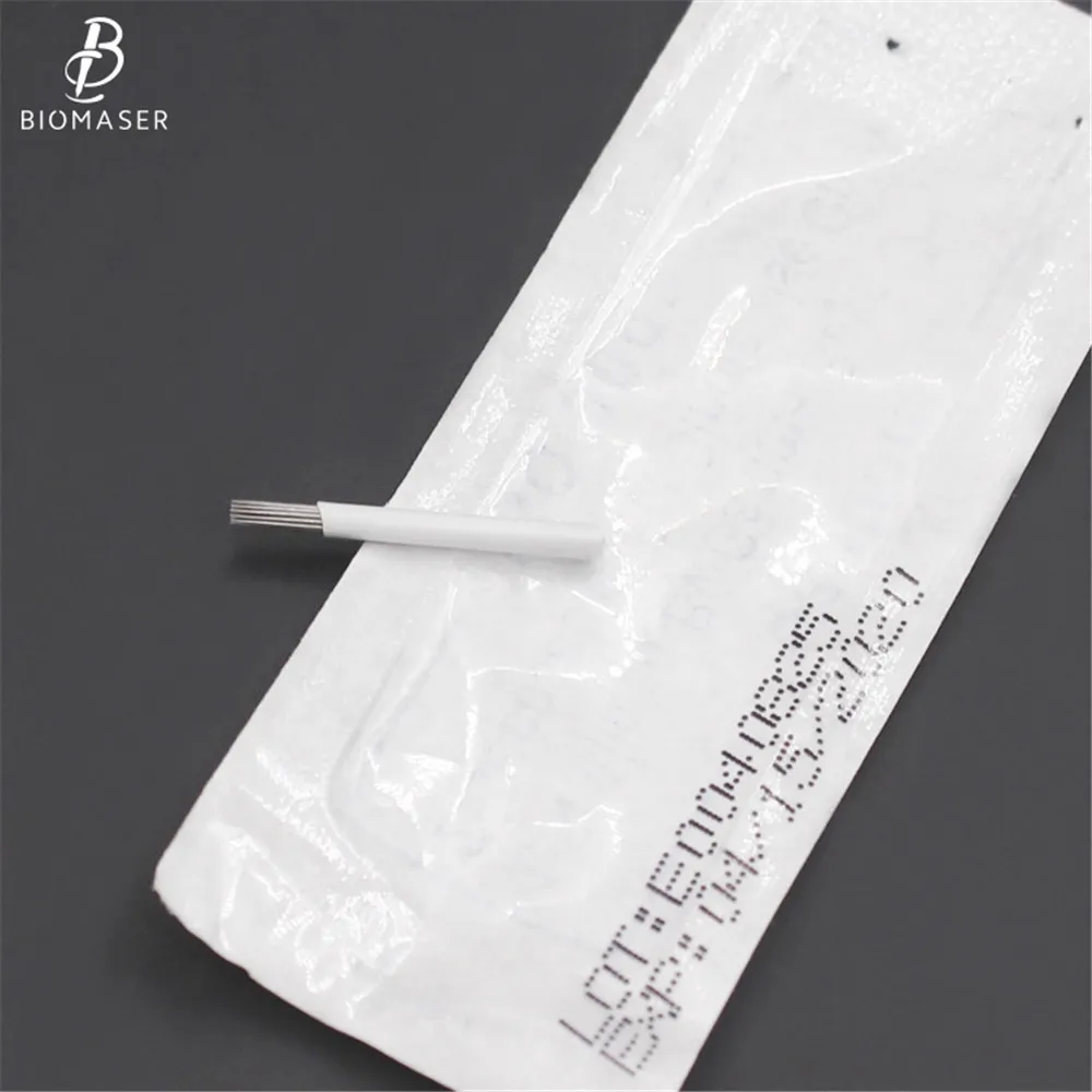 Sterilized Microblading Needles Semi Permanent Makeup Microblading Round Eyebrow Shading Needle Eyebrow Tattoo, Hair Stroke