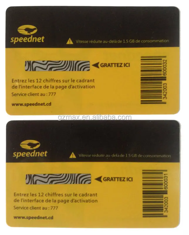 Top up Card Printing