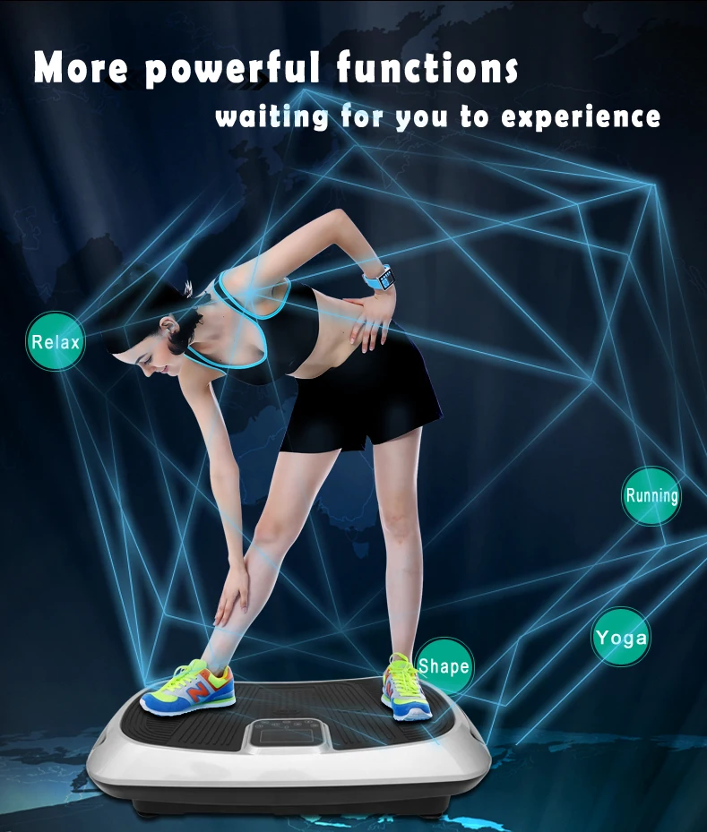 crazy fit massage vibrating plate exercise machine body building equipment professional