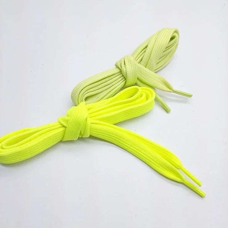 High Quality Custom Color Flat Recycle Polyester Shoe Laces