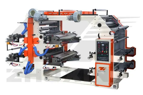 2022 zhuxin brand high speed 4 color flexo printing machine