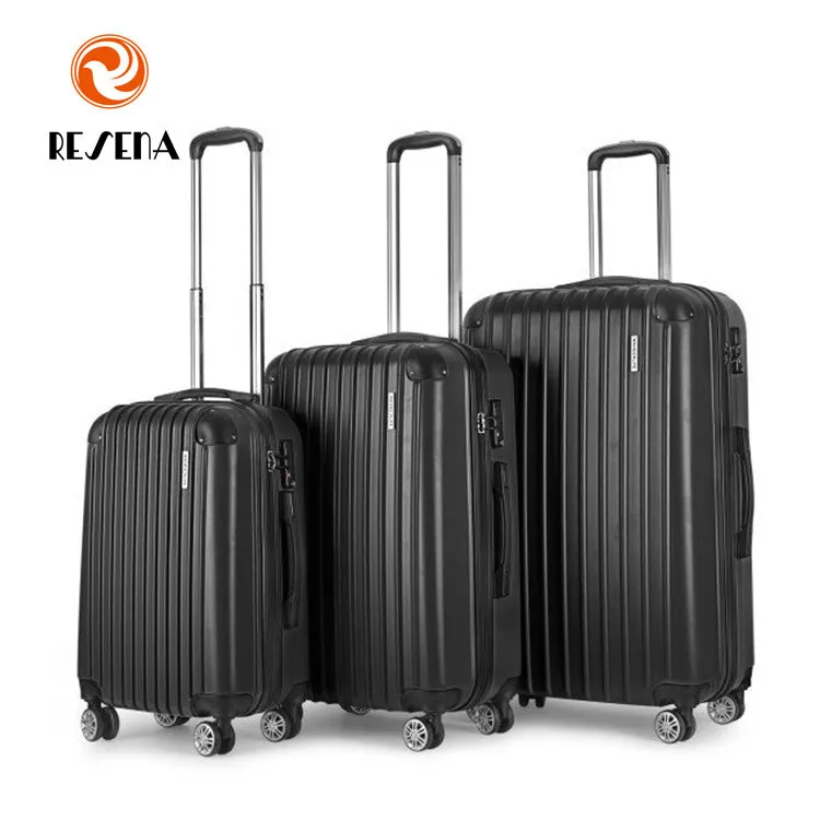 20 24 28 INCHES 3PCS ABS TROLLEY LUGGAGE SET SUITCASE 3PCS TRAVEL CASE SET with Resena
