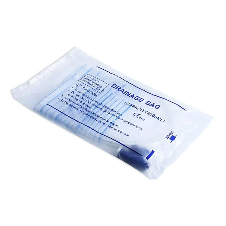 Medical Sterile Push Pull Valve Adult 2000ml Urine Collection Bag
