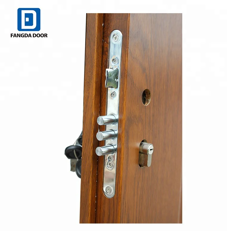 Fangda triangle design exterior security doors metal door hot sale in Poland market