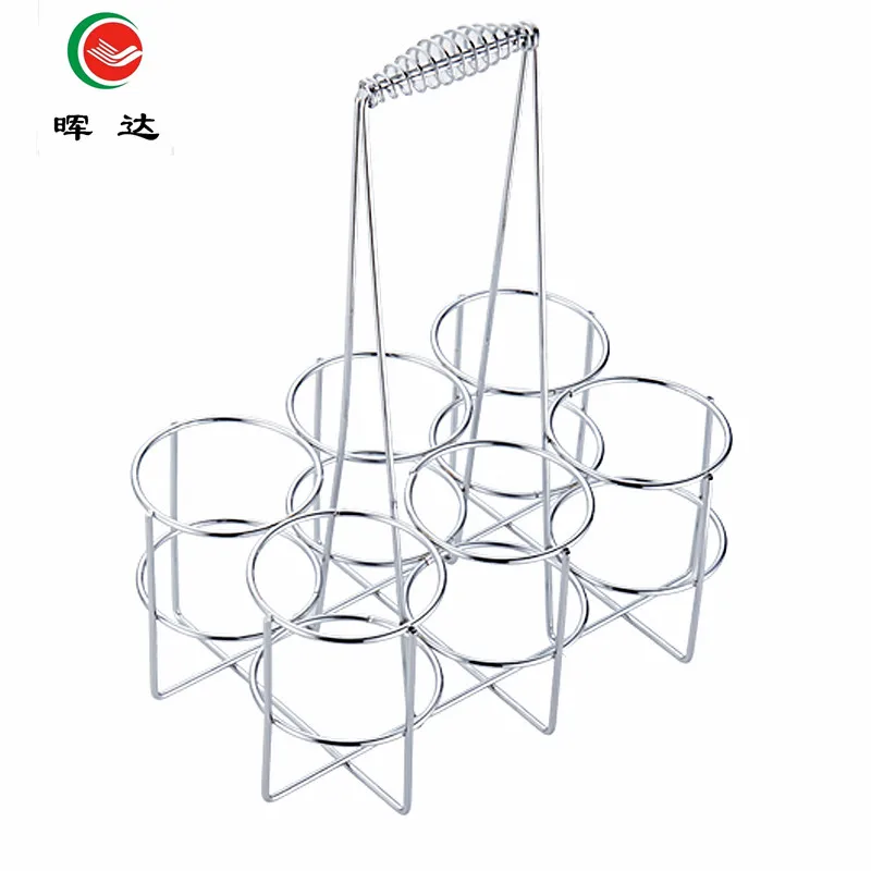 
stainless steel beer basket 6 Pack Beer Bottle holder carrier 