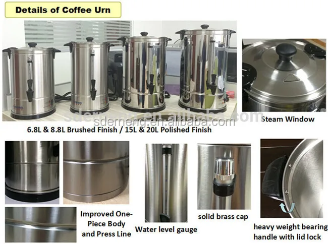 10L coffee urn/ Home used/ stainless steel water boiler