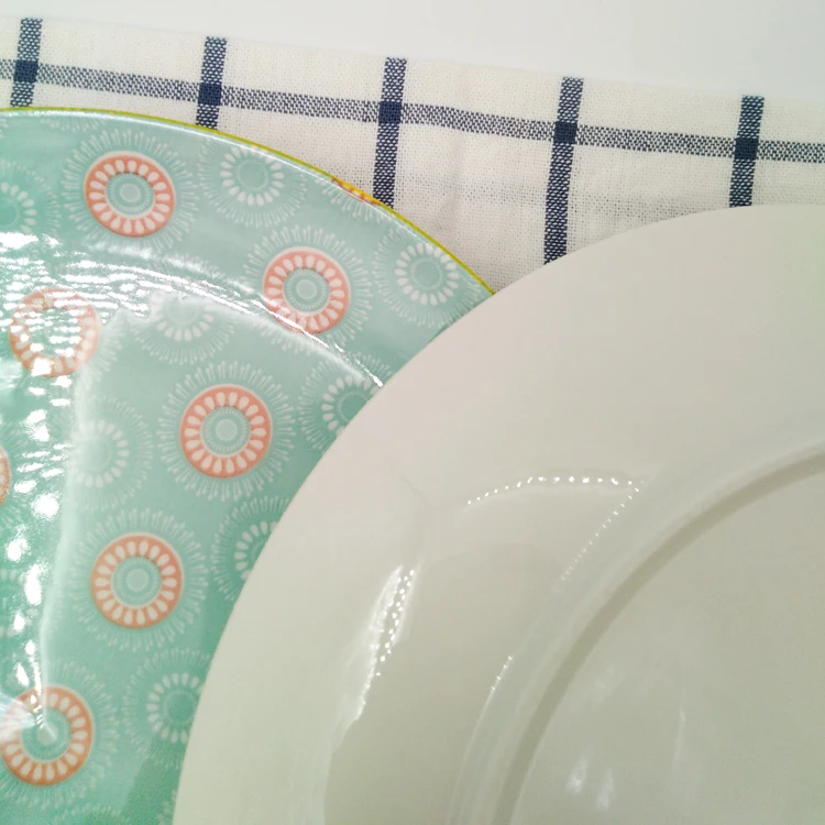 Горячая Распродажа, круглые керамические тарелки с цветочным принтом для ресторана, отеля