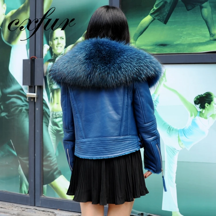 CX-G-A-21D Various Styles Sheepskin Fur Coat Fashion Jacket Sheep Leather Coats