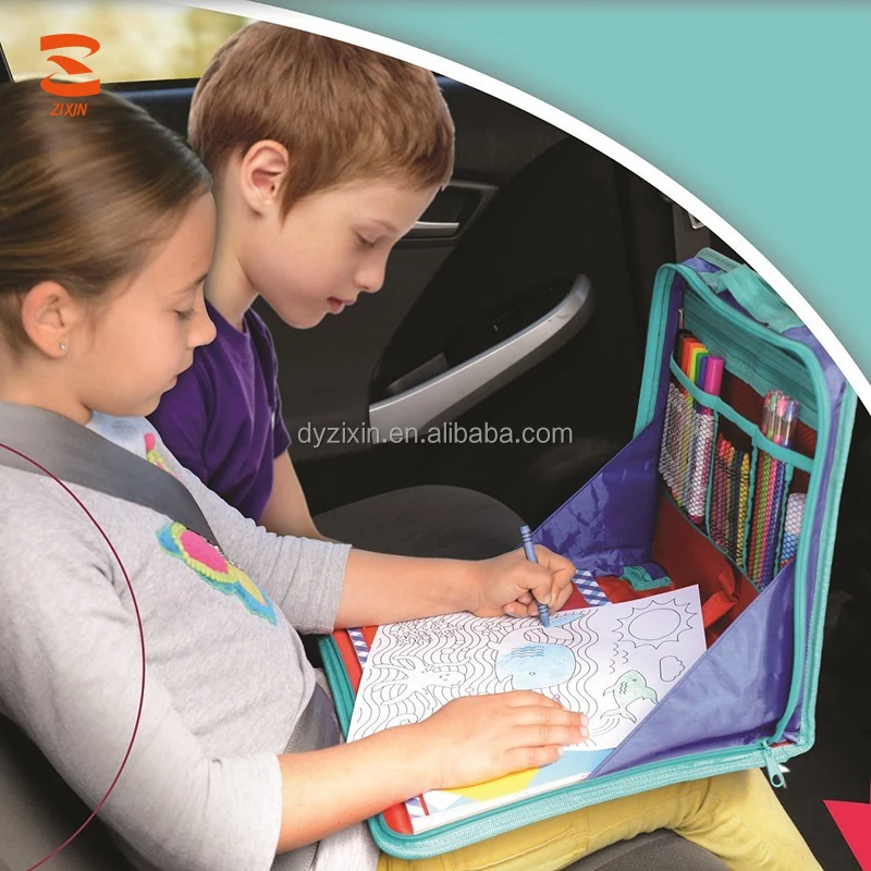 Multi Functions Portable Kids Travel Car Back Seat Play Food Tray