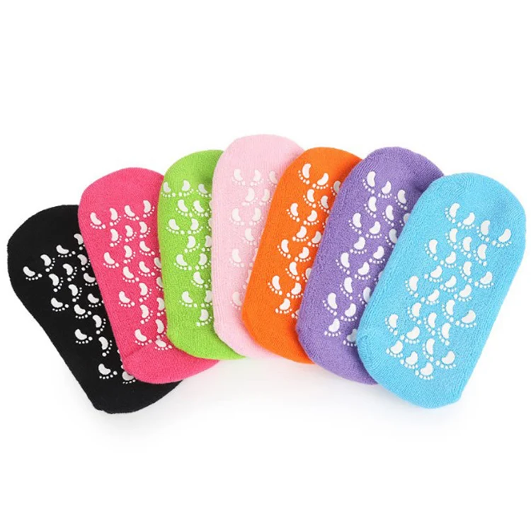Colorful Foot Spa Gel Socks Moisturizing Spa Socks for Dry Feet