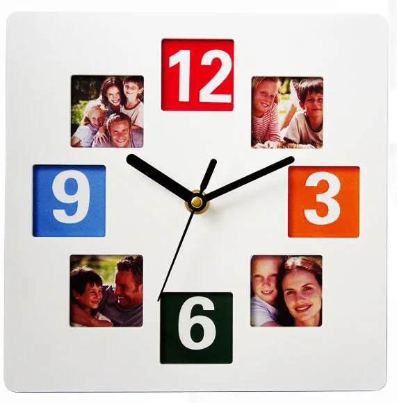 photo frame kids picture wall clock