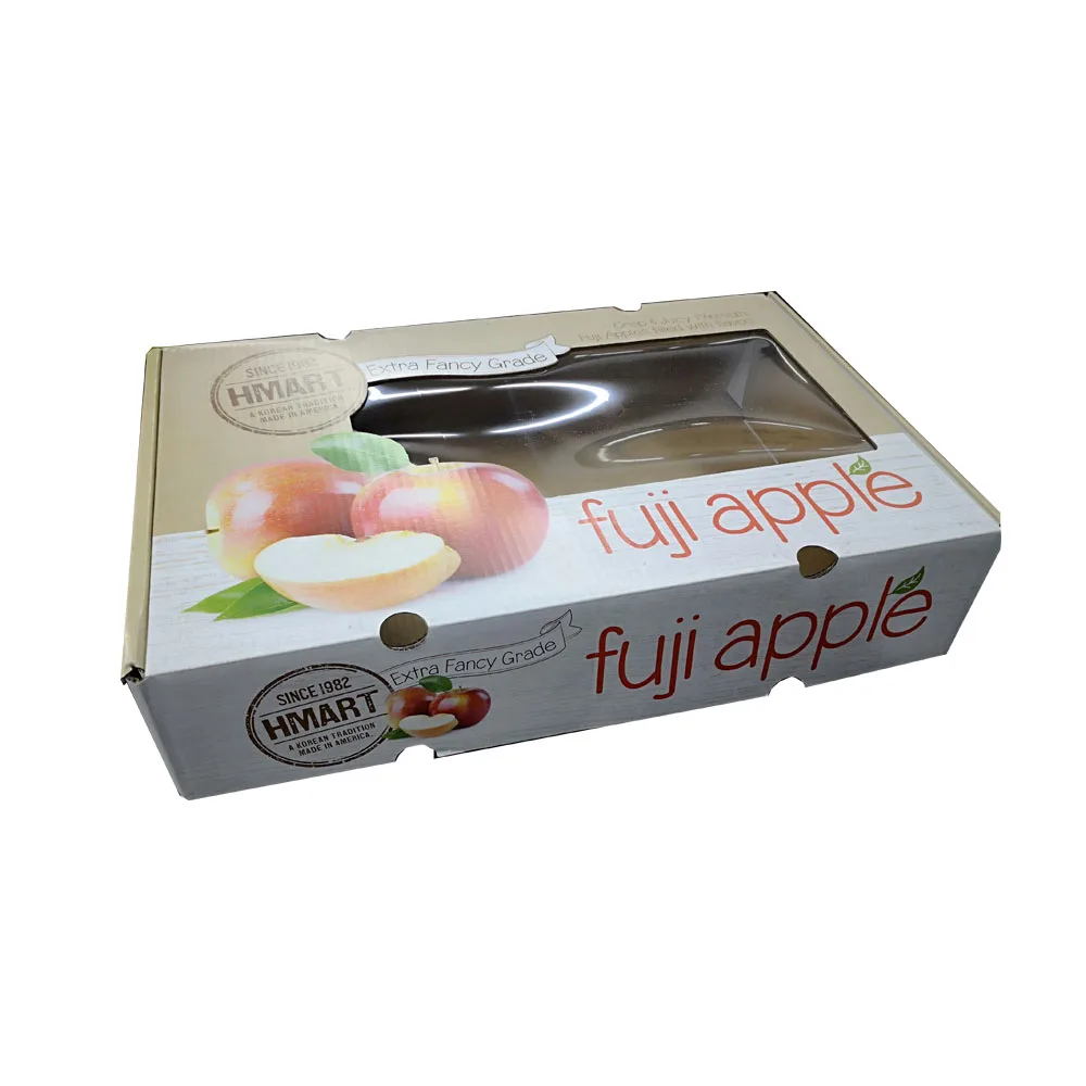 Fresh apples peach carton box fruit packaging cardboard package box for shipping