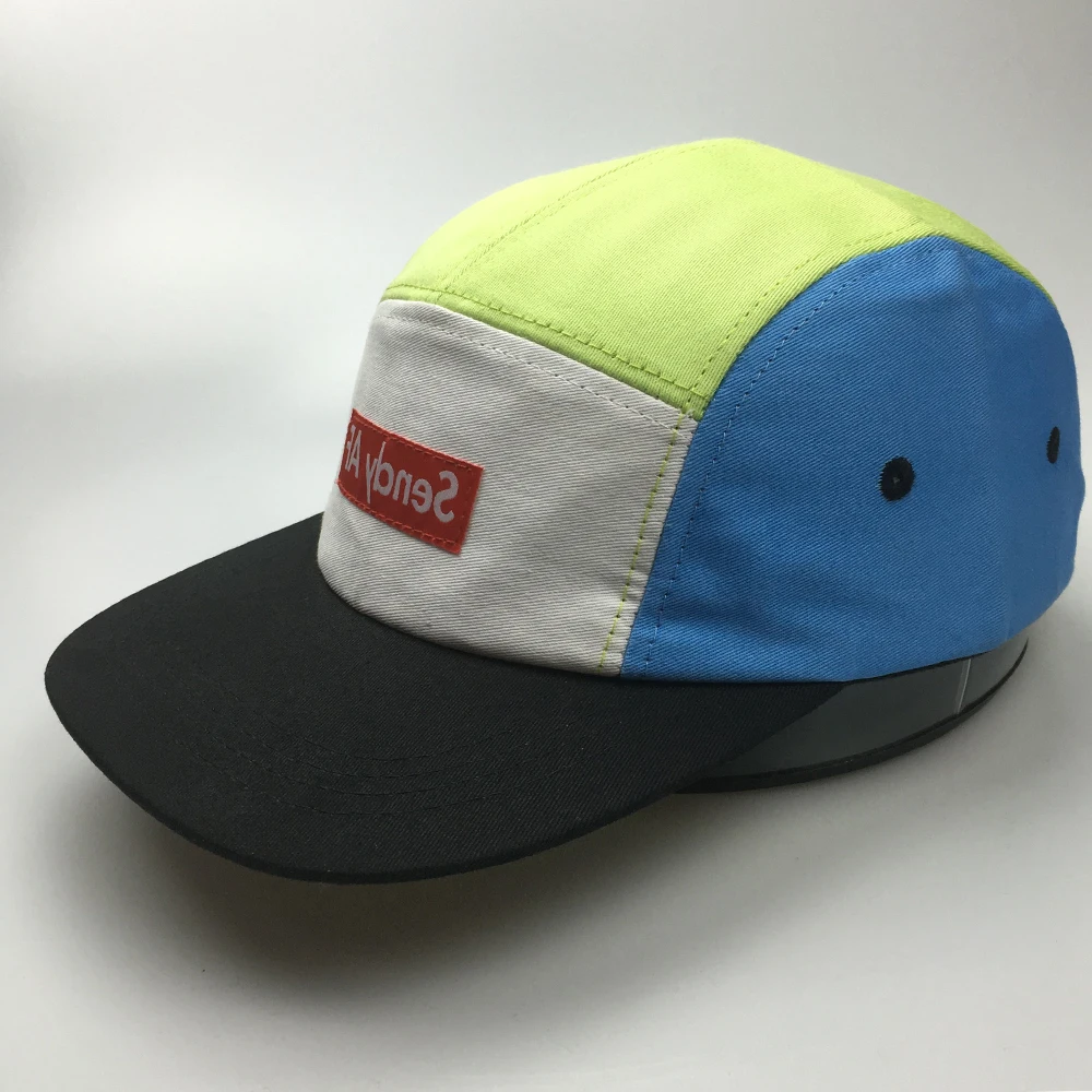 
Fashion custom flat brim 5 panel cap for men 