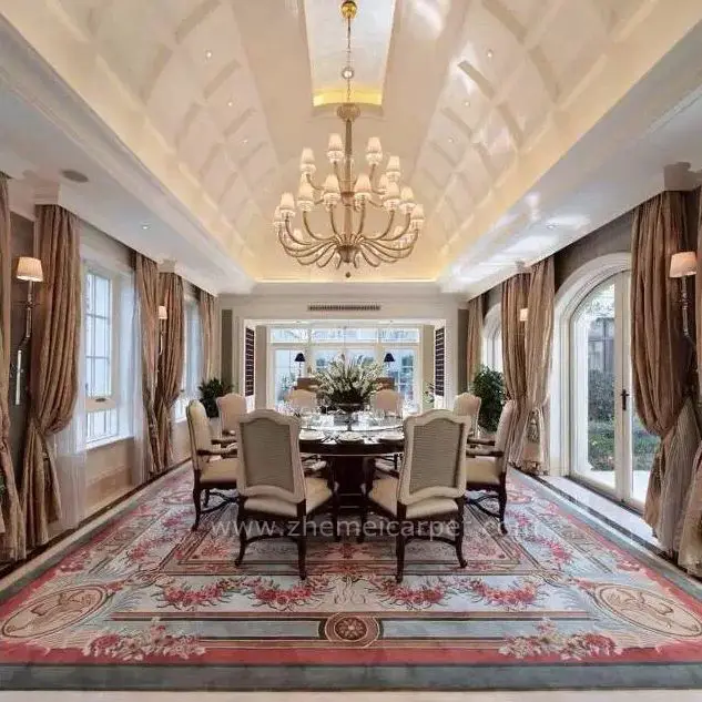 Ковер ручной работы из французской китайской шерсти Aubusson, ковер для ресторана