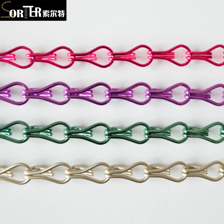 Aluminum chain link room divider curtain in half drop