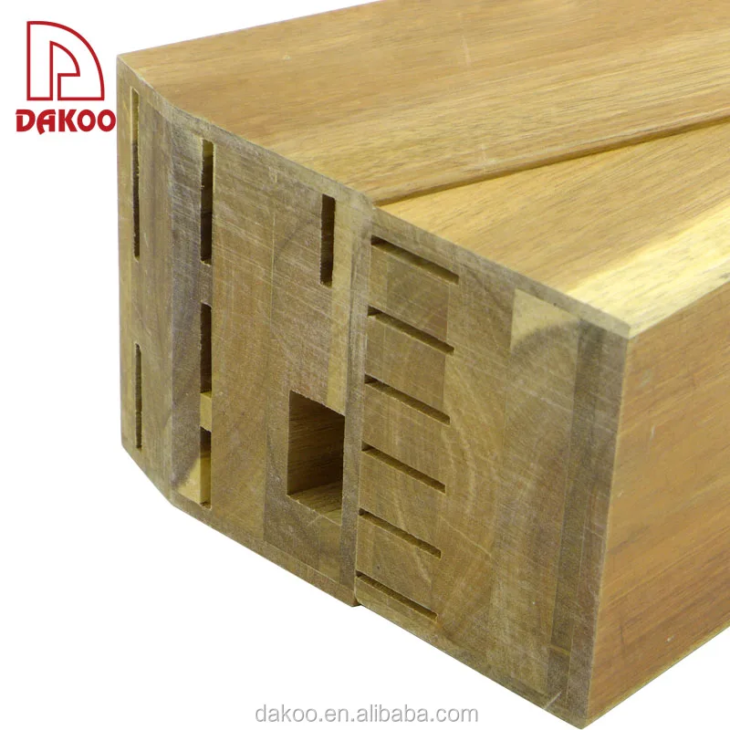 Acacia Wood and Pine Wood Knife Block for 13pcs Knife Set Universal Knife Block