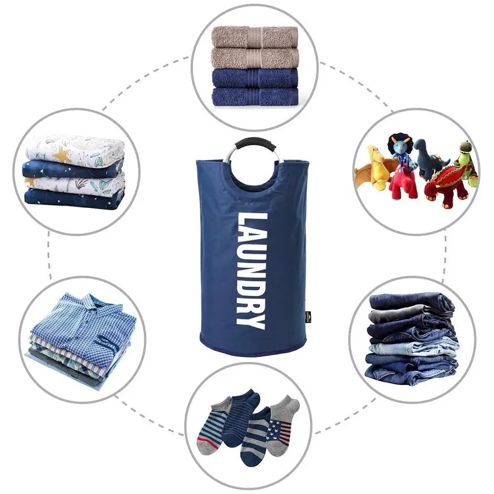 
Collapsible Laundry Basket With Coin Bag 