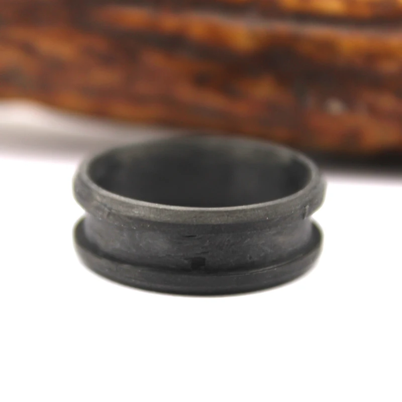 8mm Carbon Fiber Wedding Band Blank Rings For Inlay