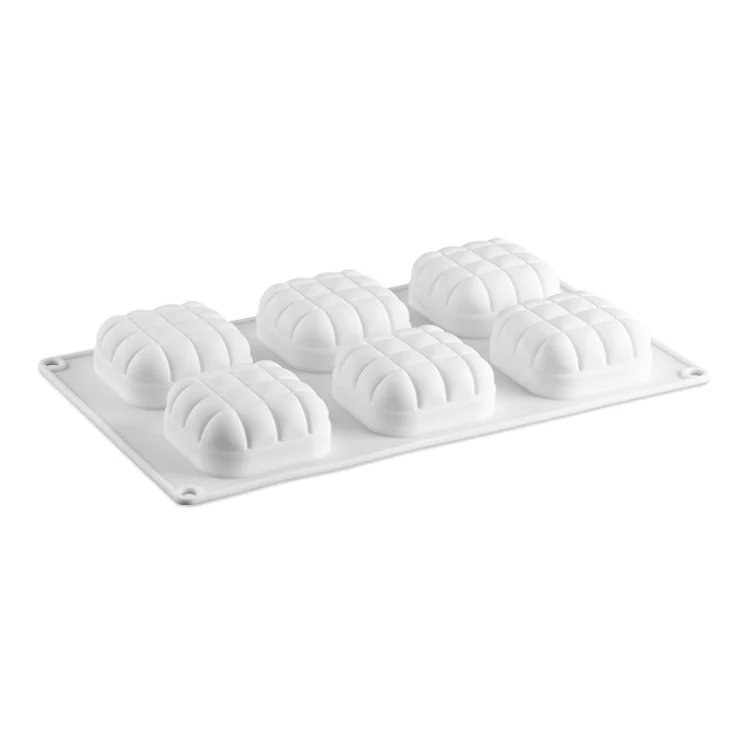 6 continuous bread silicone mould for  cake baking products