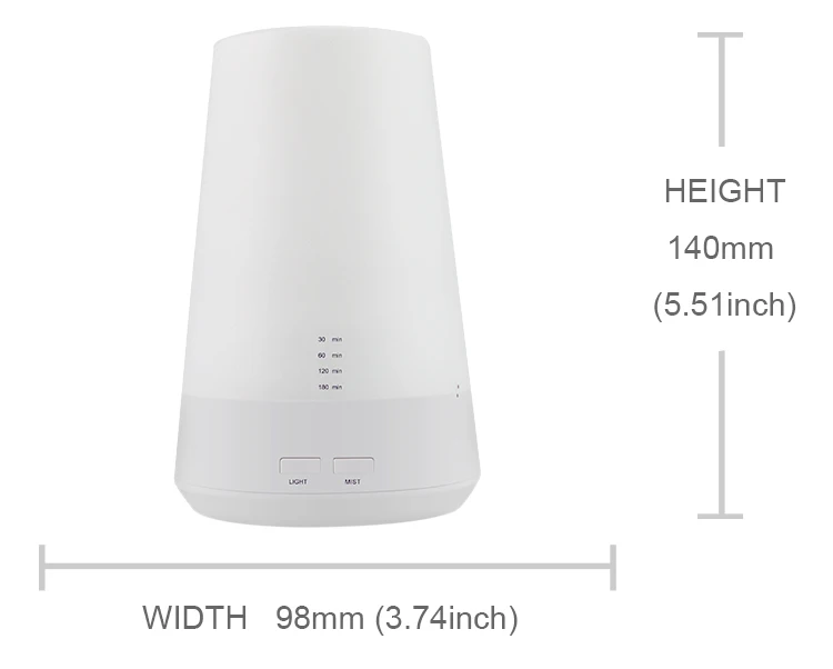 Home Appliance Wood Diffuser Air Humidifier Natural Electric Wholesale100ml Ultrasonic Humidifier 24V Adaptor Aroma Humidifier