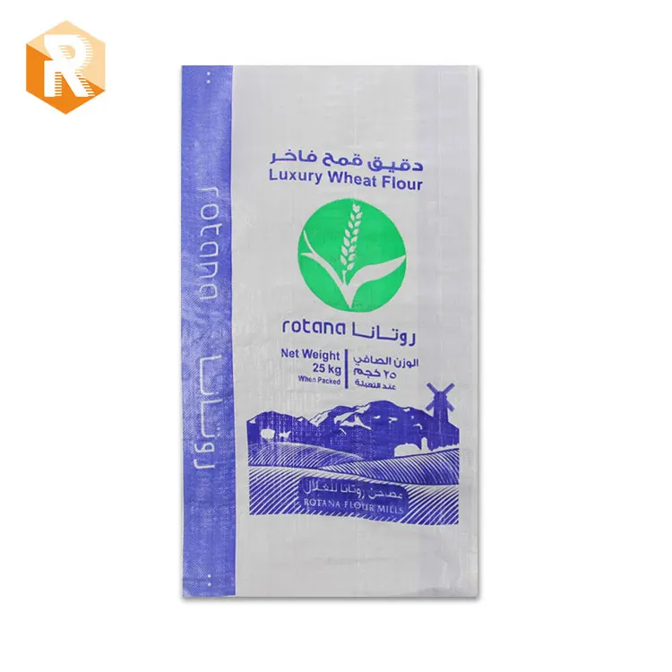 
Polypropylene pp flour packaging bag 25kg food grade luxury wheat flour bag sack 