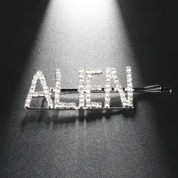 50Pcs 16 Styles Hot Sale Letter Hair Clip Girls Boys Sexy Hairgrips Bride Jewelry Accessories Crystal Bobby Hair Pin