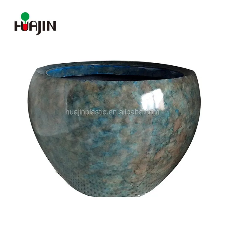 China garden ceramic look plastic large plastic pot / planters