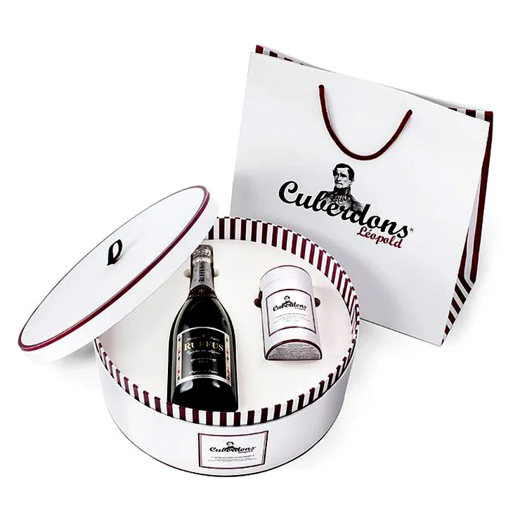 Custom Classic Belgium Cardboard Paper Canister For Food Cuberdons Packaging