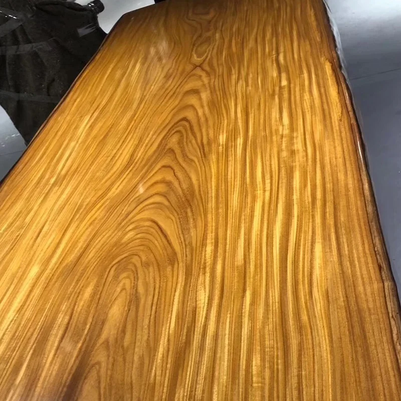 air-dried teak wood slab big size glossy finish for conference table custom -made welcome